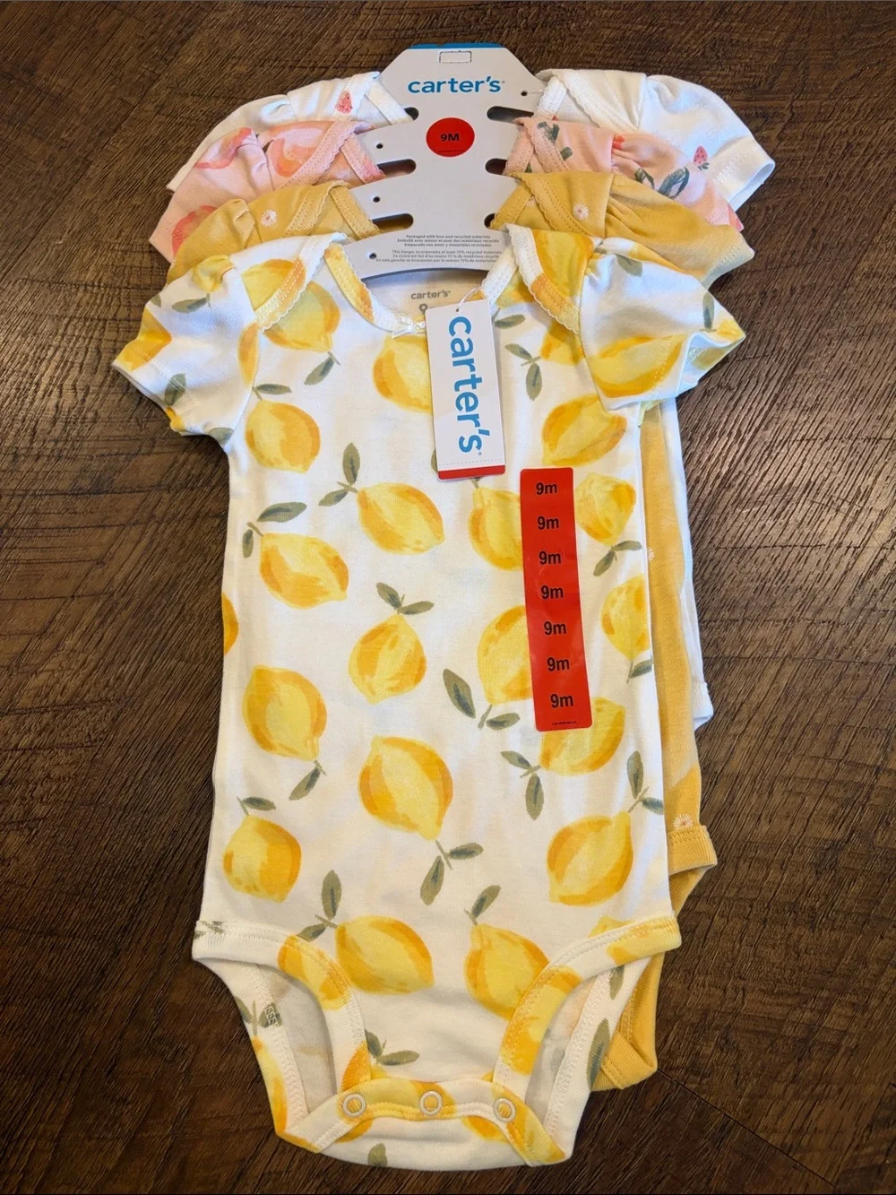 Carter's 4-Pack Short-Sleeve Baby girls Onesies - 9M